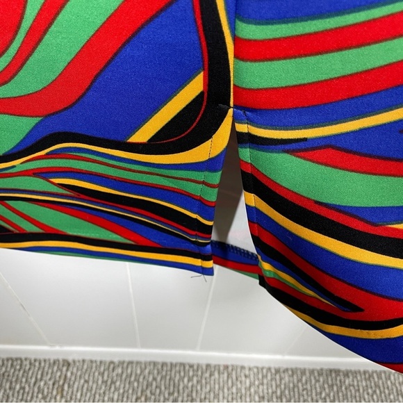 Peach Velvet New York Sleeveless Multi Color Abstract Plus Size Sheath Dress 14 - Picture 6 of 8